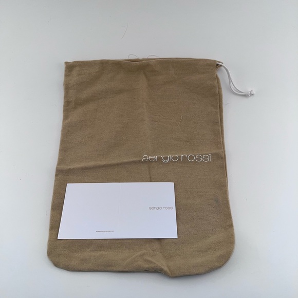 Sergio Rossi Navy Linen Peep Toe Heels Size 38.5 with Box and Dust Bag - Picture 9 of 9